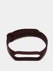 Шоколадный ремешок для Xiaomi Mi Band 5 / 6  , однотонный силиконовый чёрный