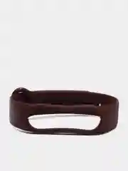 Шоколадный ремешок для Xiaomi Mi Band 5 / 6  , однотонный силиконовый чёрный