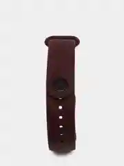 Шоколадный ремешок для Xiaomi Mi Band 5 / 6  , однотонный силиконовый чёрный