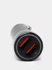 Черный авто адаптер Olaf для быстрого заряда Qualcomm 3.0.с двумя портами USB