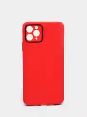 Красный чехол усиленный с полосой для iPhone 11 Pro Max, силиконовый