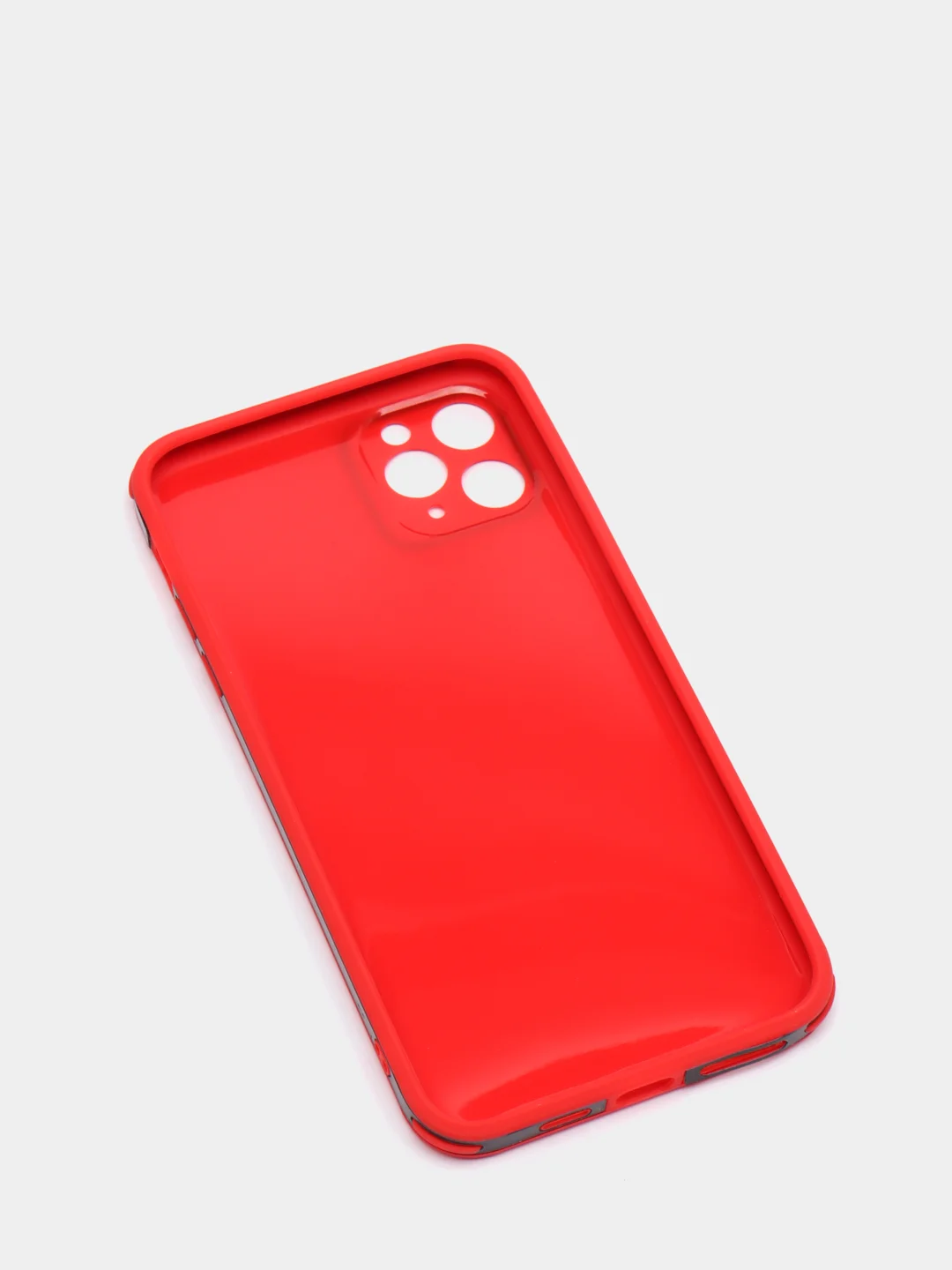 Красный чехол усиленный с полосой для iPhone 11 Pro Max, силиконовый