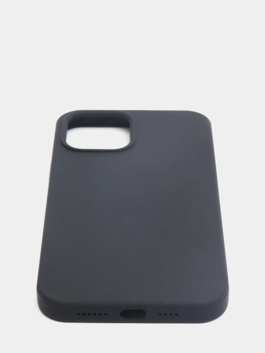 Черный чехол на iPhone X, XS, XR, 7, 8, se, 12, 12 Pro, Mini, Max silicone case, закрытый низ, бархат внутри