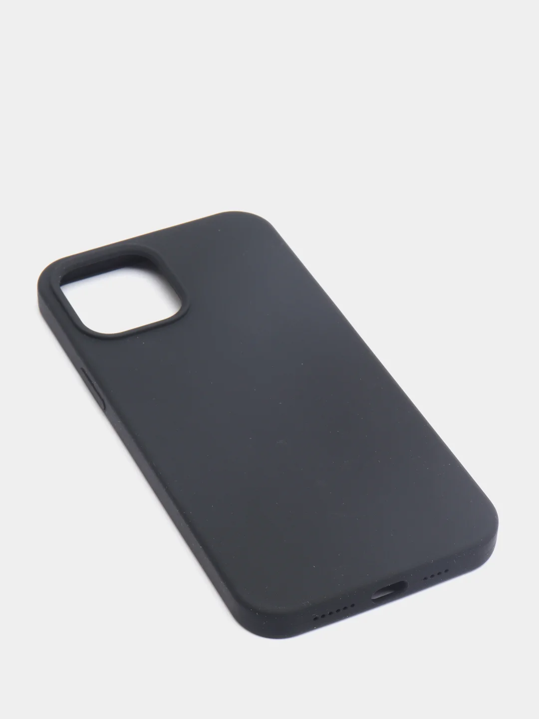 Черный чехол на iPhone X, XS, XR, 7, 8, se, 12, 12 Pro, Mini, Max silicone case, закрытый низ, бархат внутри