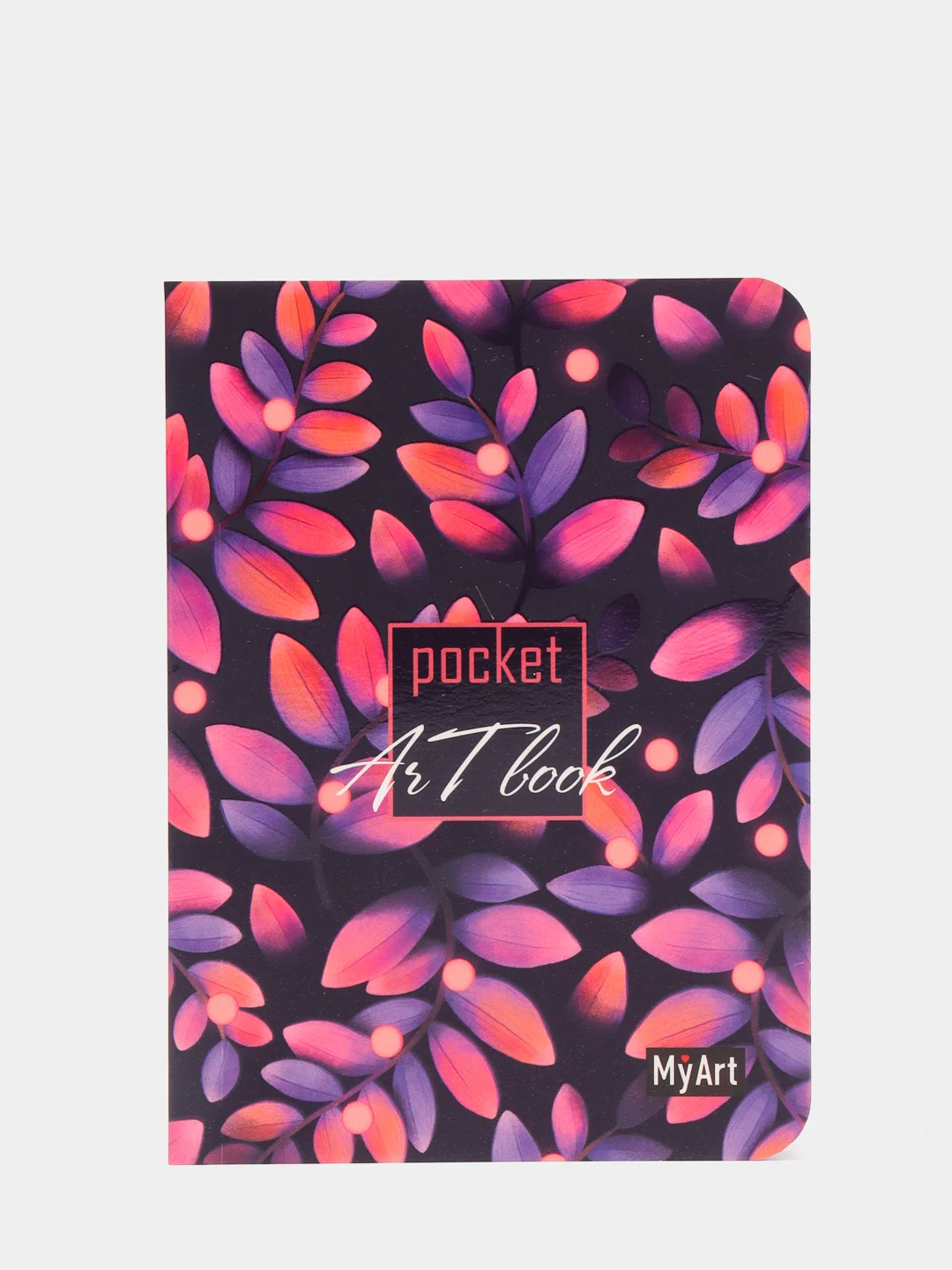 Вишнёвый скетчбук MyArt Pocket Artbook, А6, без линовки, 100 г/м2, 80 листов. Проф-Пресс
