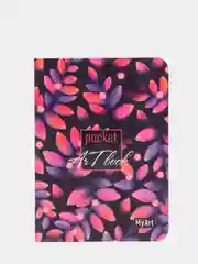 Вишнёвый скетчбук MyArt Pocket Artbook, А6, без линовки, 100 г/м2, 80 листов. Проф-Пресс