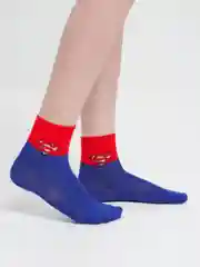 Синий носки детские, хлопковые, с рисунком супергероев, для мальчиков