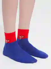 Синий носки детские, хлопковые, с рисунком супергероев, для мальчиков