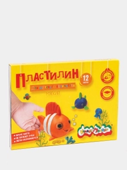 Пластилин "Каляка-Маляка" для детского творчества, 12 цветов, 180 г, со стеком, 3+