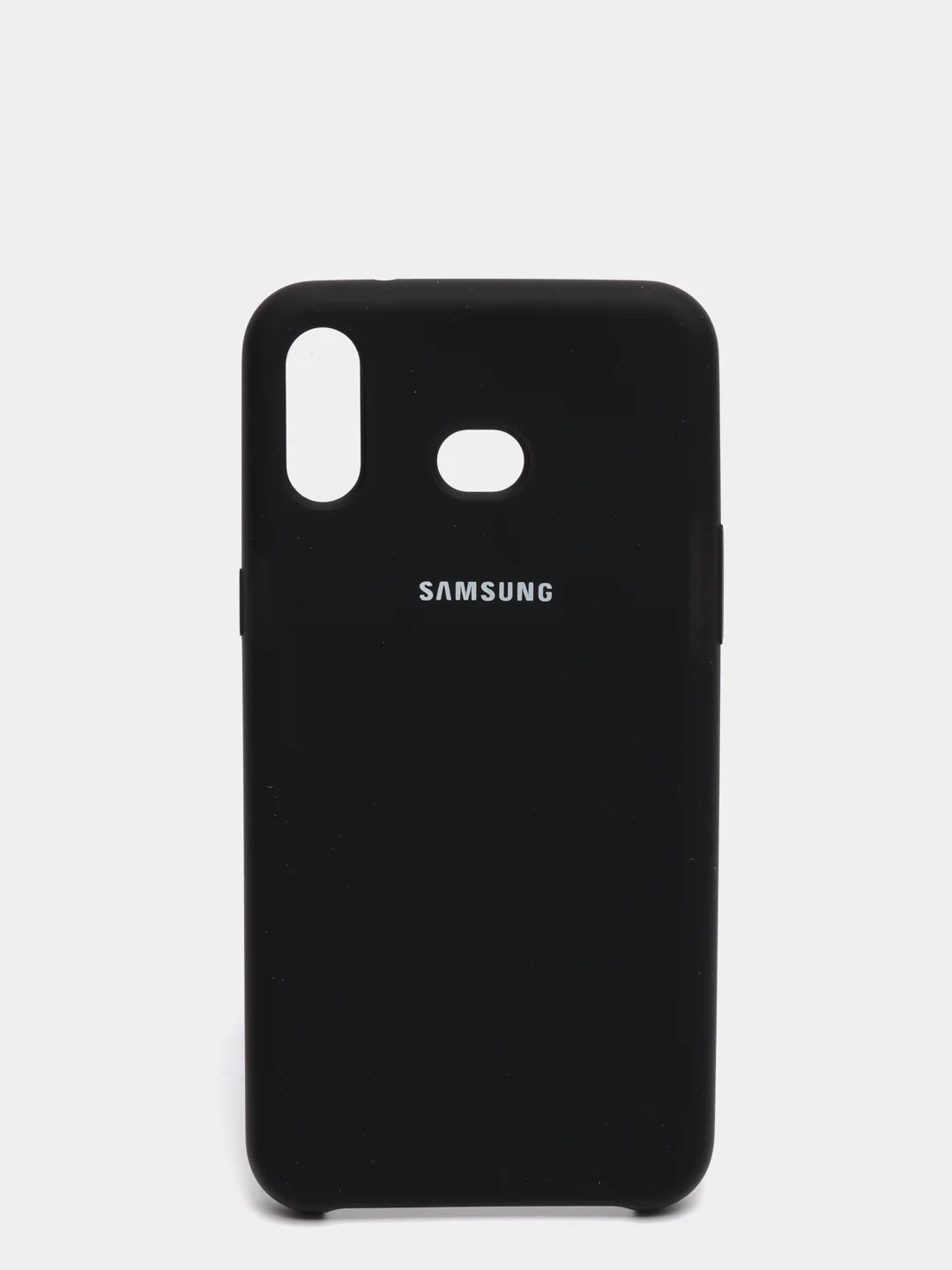 Черный чехол силиконовый Silicone Cover Case для Samsung Galaxy A6S, M20