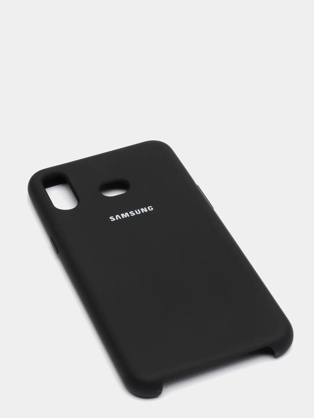 Черный чехол силиконовый Silicone Cover Case для Samsung Galaxy A6S, M20