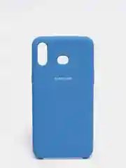 Синий чехол силиконовый Silicone Cover Case для Samsung Galaxy A6S, M20