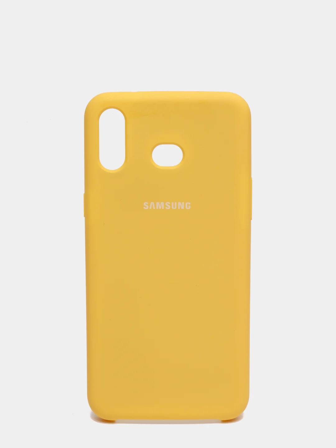 Желтый чехол силиконовый Silicone Cover Case для Samsung Galaxy A6S, M20