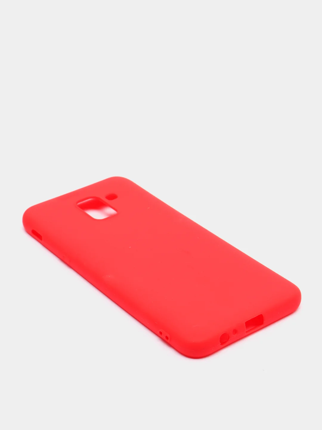 Красный чехол Samsung Galaxy J6 2018, Самсунг Галакси Джи6 2018, силиконовый цветной матовый