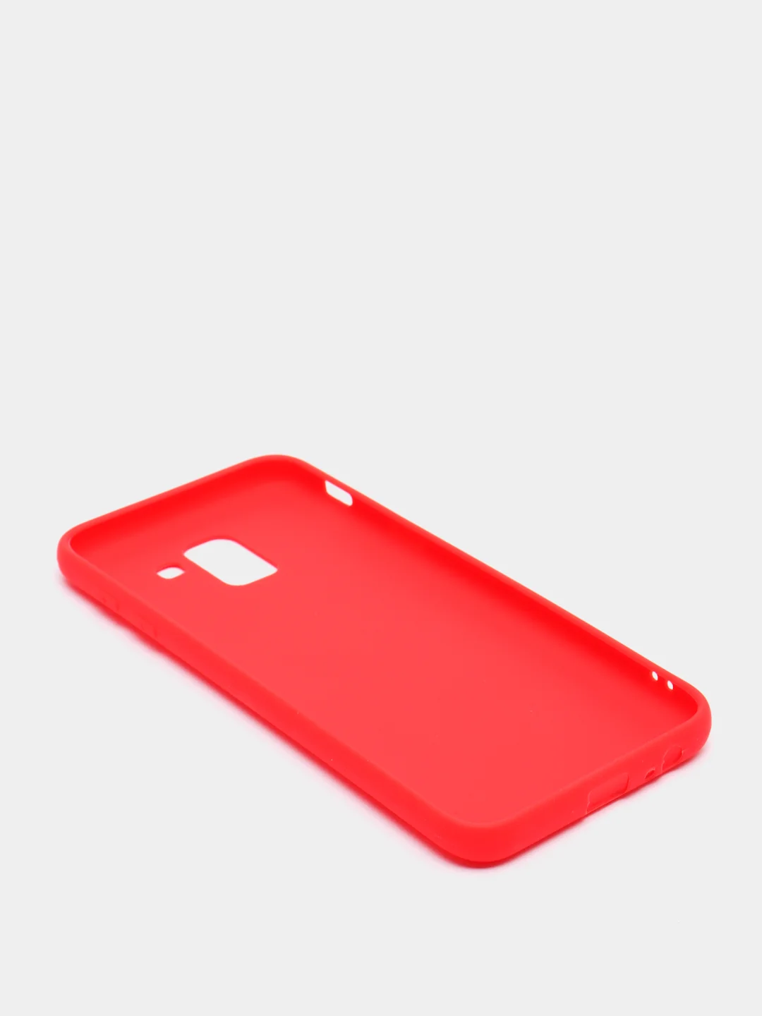 Красный чехол Samsung Galaxy J6 2018, Самсунг Галакси Джи6 2018, силиконовый цветной матовый
