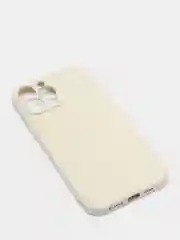Белый чехол iPhone 13 Pro Max, силиконовый на айфон про макс