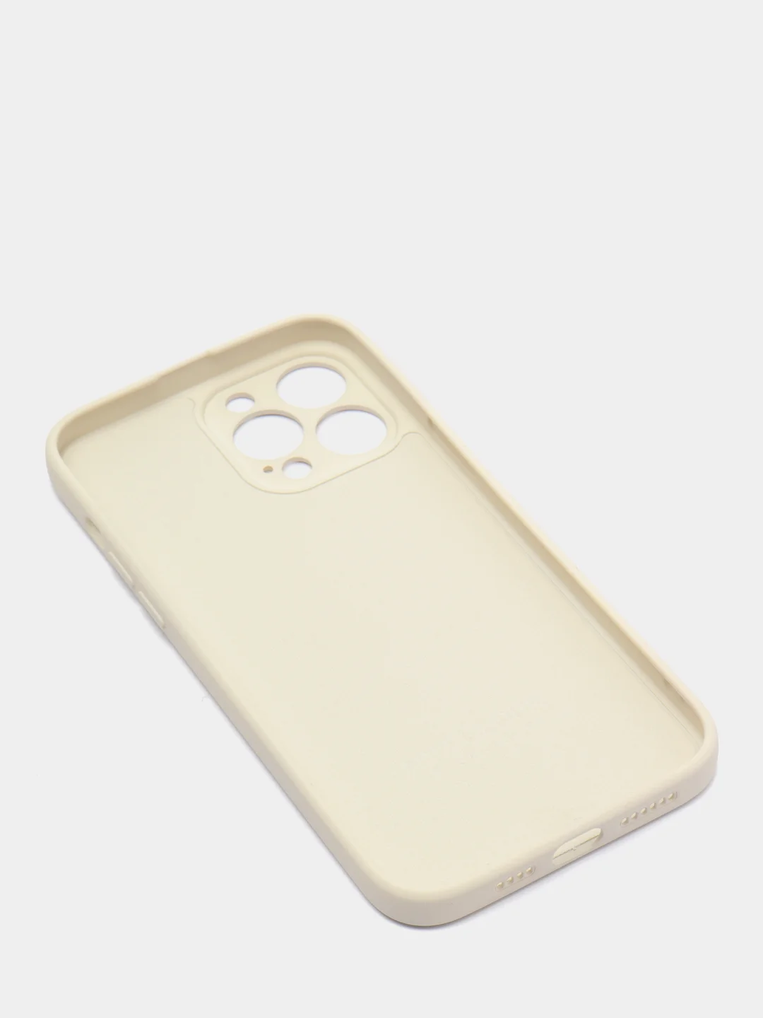 Белый чехол iPhone 13 Pro Max, силиконовый на айфон про макс
