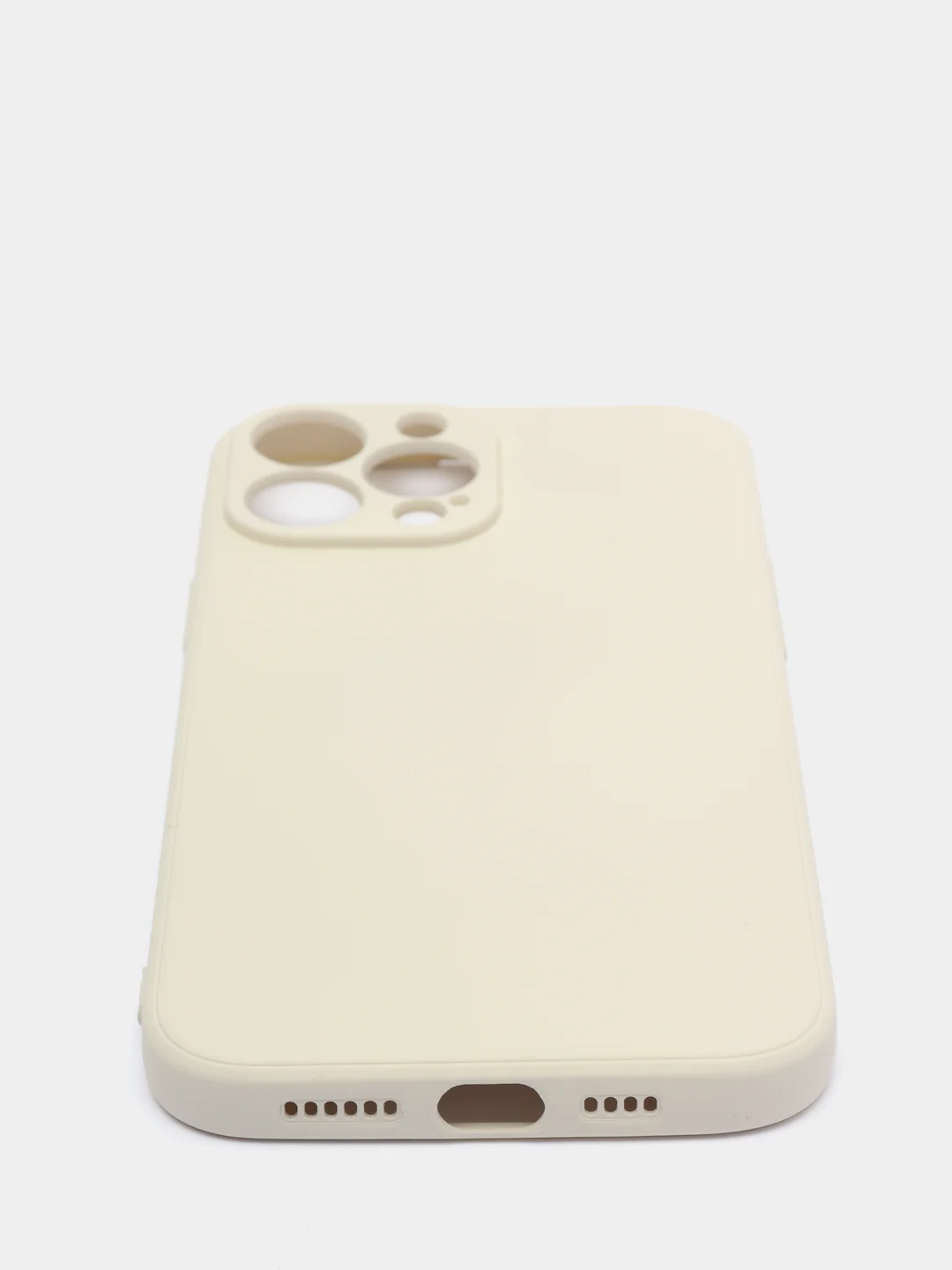 Белый чехол iPhone 13 Pro Max, силиконовый на айфон про макс