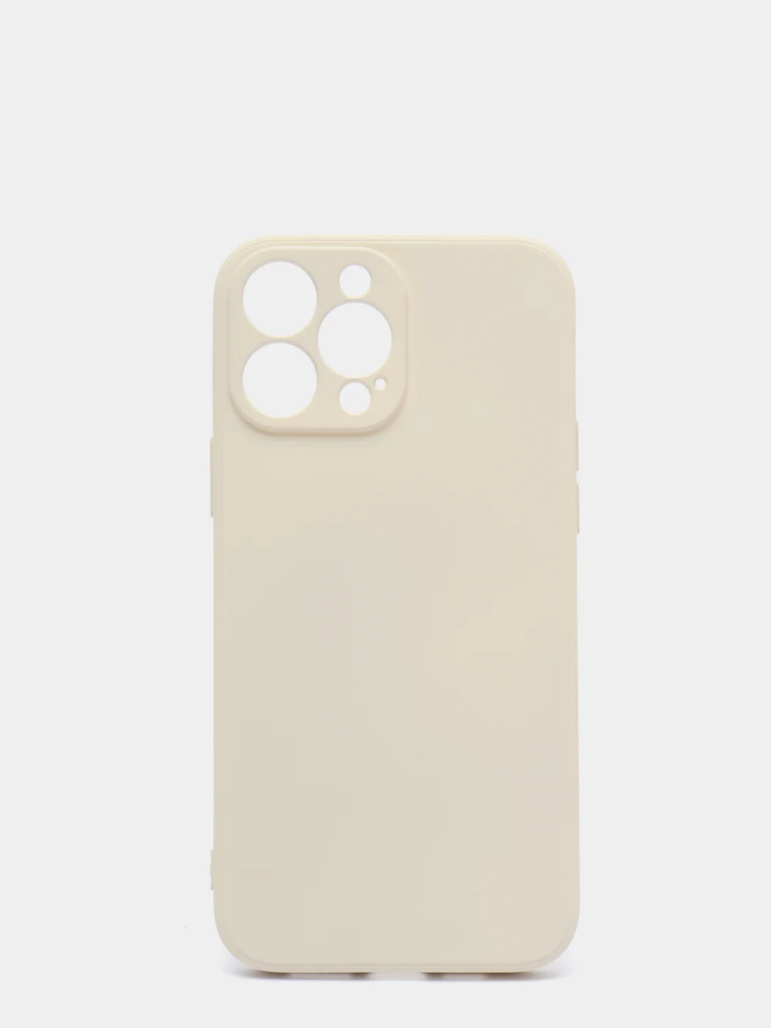 Белый чехол iPhone 13 Pro Max, силиконовый на айфон про макс