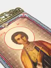 Икона-хоругвия "Великомученик и целитель Пантелеимон", на подвесе