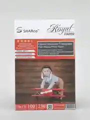 Фотобумага Sharco глянцевая 10х15, 230г/м2 100л