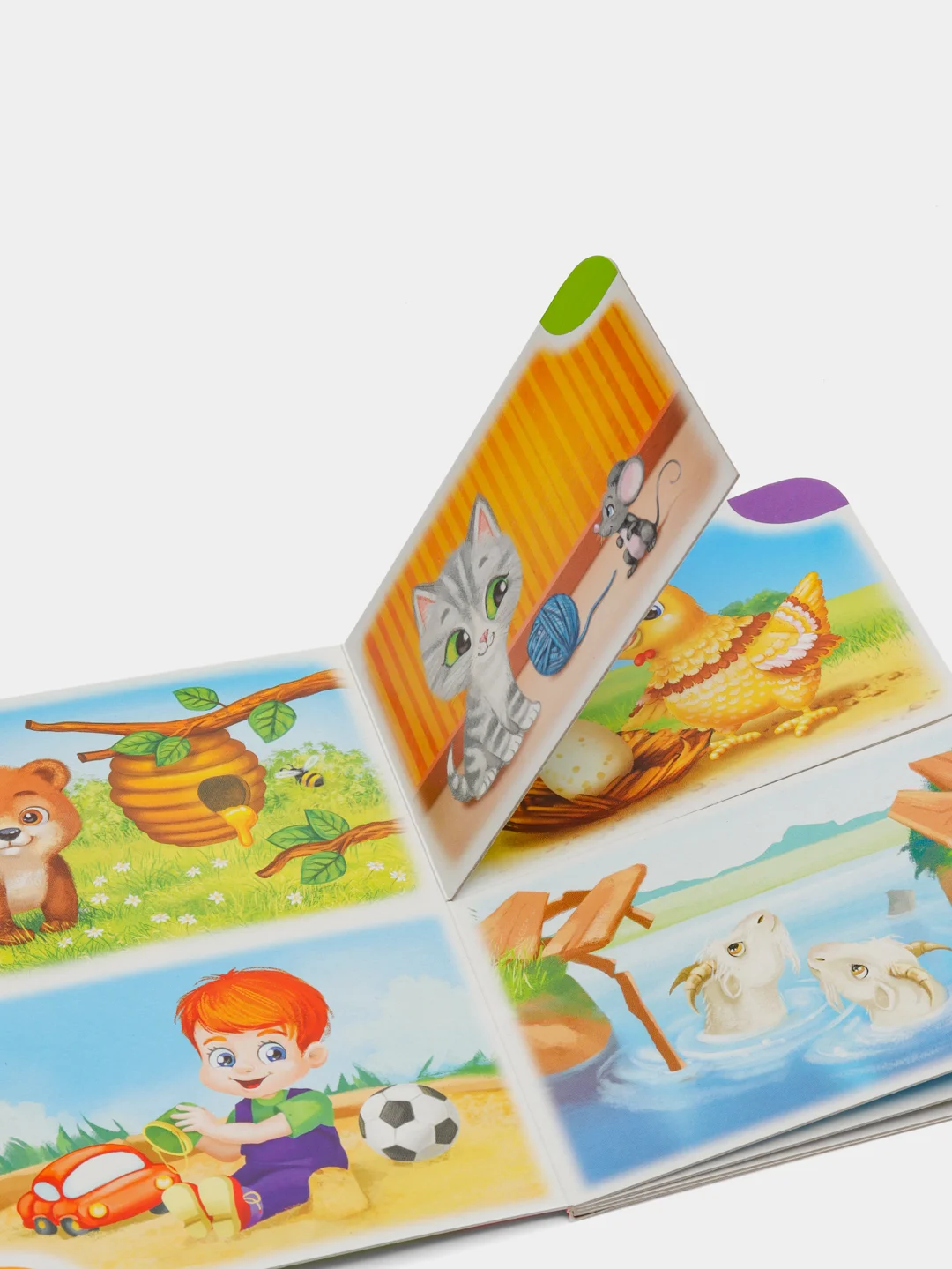 Лавандовый книга детская картонная "Для малышей", 10 стр