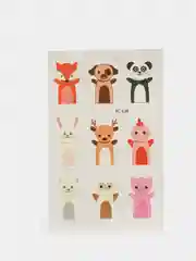 Коричневый татуировки "Единороги, мультяшные животные", 12*7,5 см