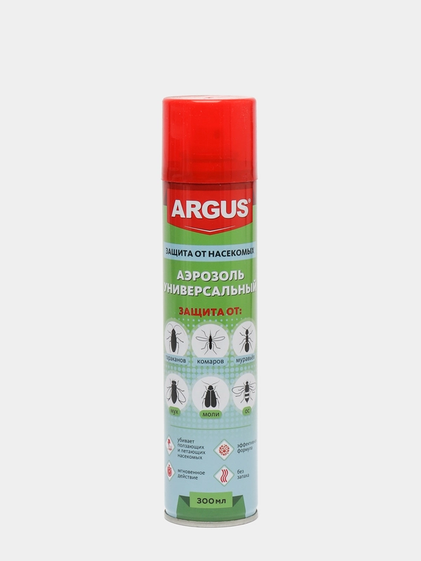 Аэрозоль Аргус (ARGUS) "Универсальный", от тараканов, муравьев, мух, комаров, ос, 300 мл