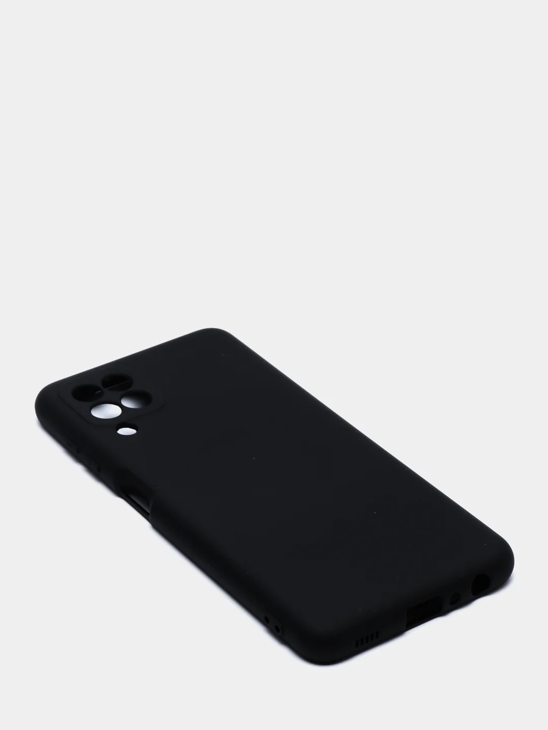 Черный чехол для Samsung Galaxy A22 4G / Galaxy M22 / Galaxy M32 Silicone Cover силиконовый