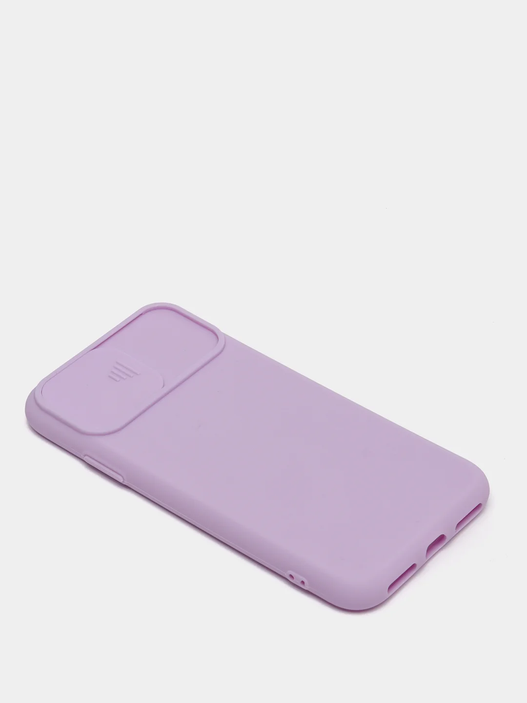 Лавандовый чехол iPhone X / Xs силиконовый с закрывающейся камерой