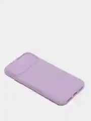 Лавандовый чехол iPhone X / Xs силиконовый с закрывающейся камерой