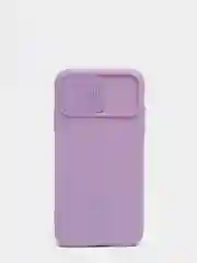Лавандовый чехол iPhone X / Xs силиконовый с закрывающейся камерой