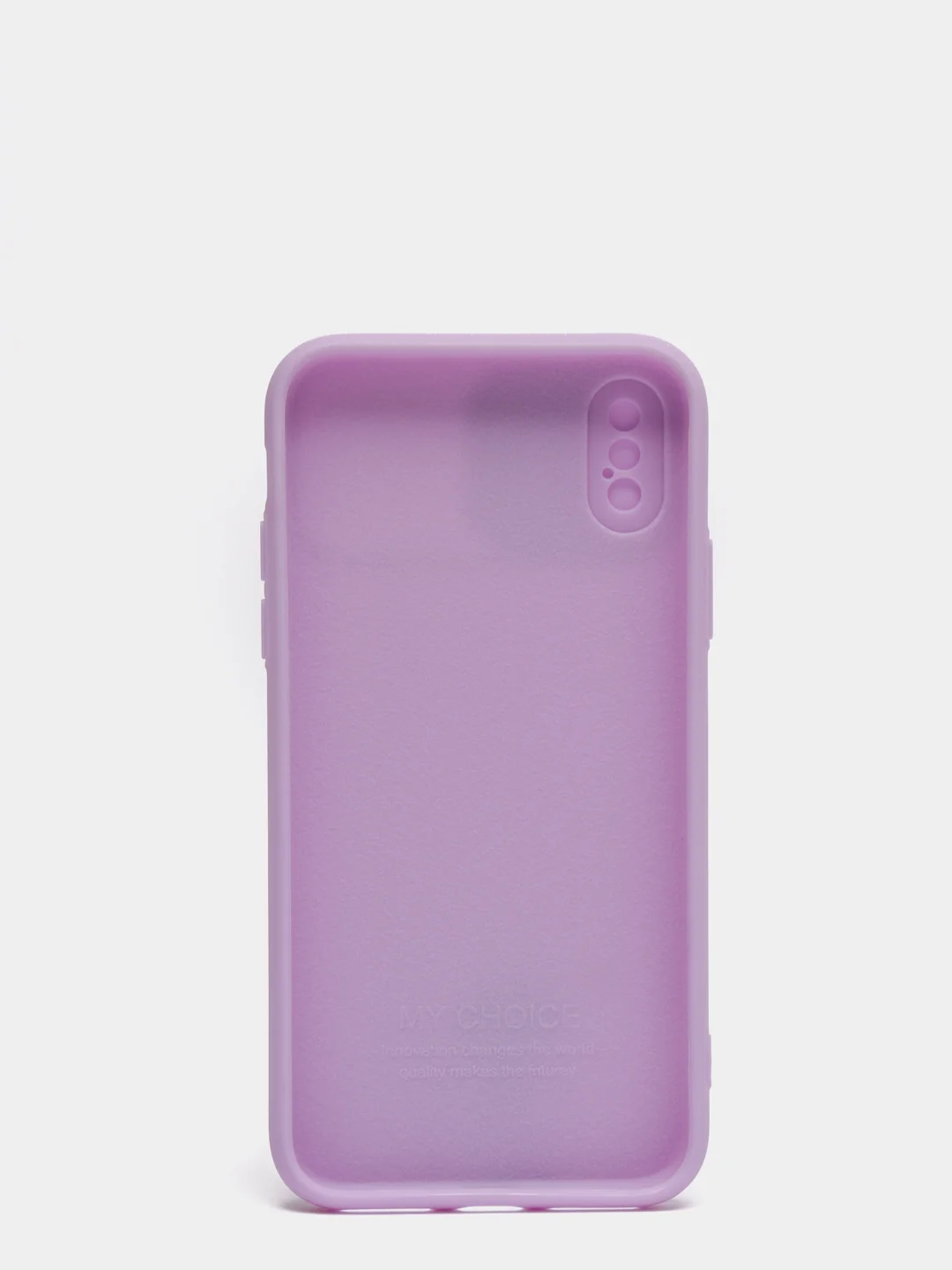 Лавандовый чехол iPhone X / Xs силиконовый с закрывающейся камерой