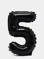 Воздушный шар "Цифра 5" 40 см, черный