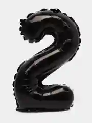 Воздушный шар "Цифра 2", 40 см, черный