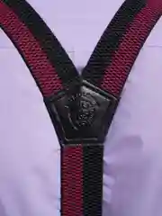 Подтяжки сп, 4 замка(черный-малиновый)