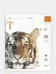 Черный тетрадь "Природа. Face of wildlife", ВД-лак, 48 листов, А5, клетка