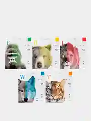Черный тетрадь "Природа. Face of wildlife", ВД-лак, 48 листов, А5, клетка