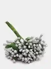 Серебряный тычинки с сахарными вставками. 12 штук