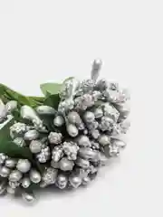 Серебряный тычинки с сахарными вставками. 12 штук