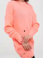 Розовый свитер-оверсайз