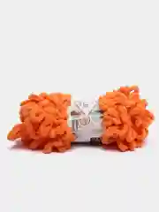Оранжевый пряжа Alize puffy, большие петельки, микрополиэстр, 100 г