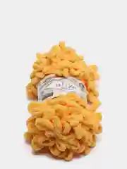 Желтый пряжа Alize puffy, большие петельки, микрополиэстр, 100 г
