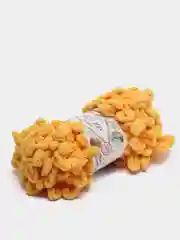 Желтый пряжа Alize puffy, большие петельки, микрополиэстр, 100 г