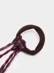 Фуксия резинка для волос с косичками