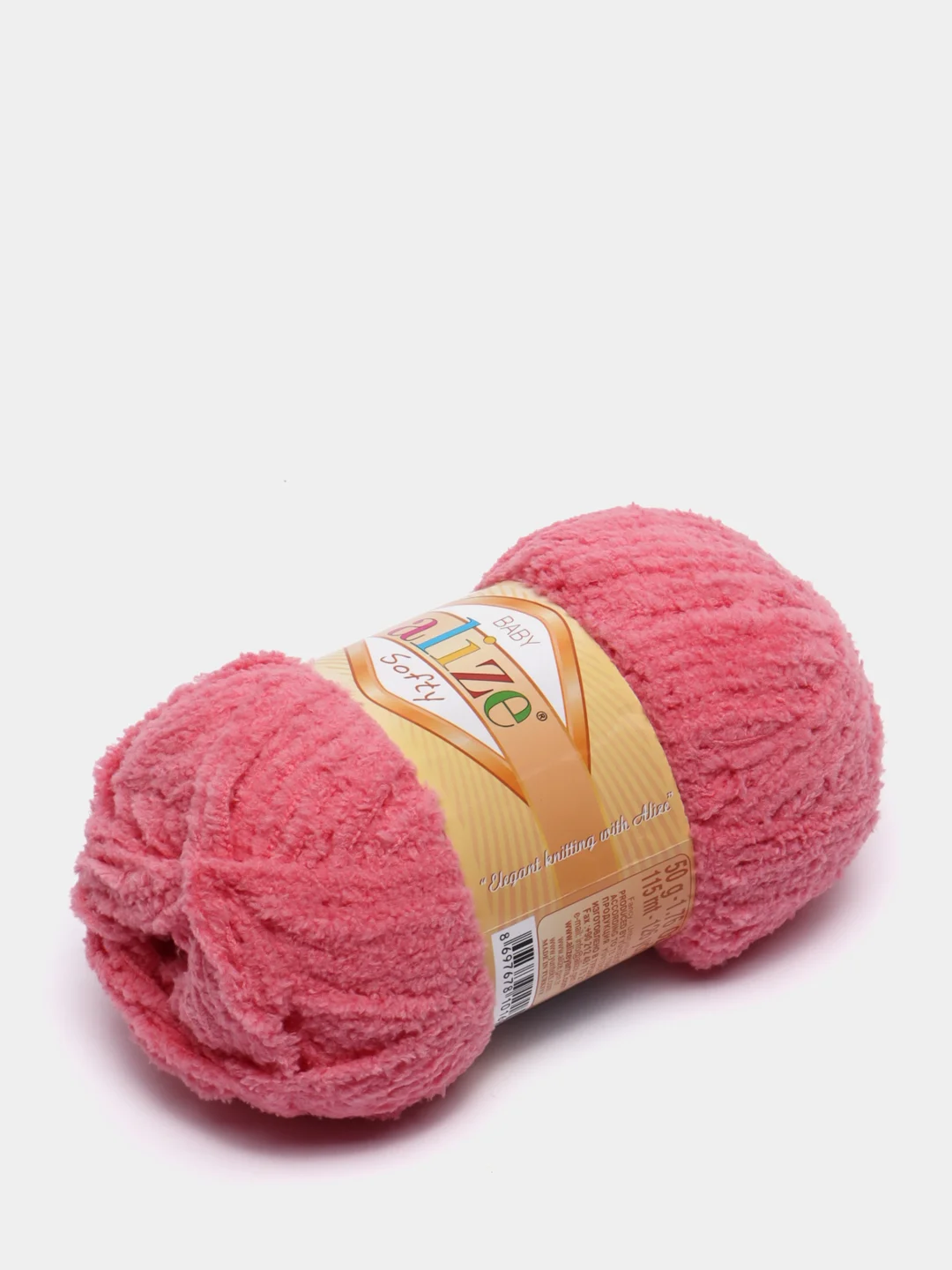Кораллово-розовый пряжа Alize Softy, 100% микрополиэстер, 50 г, 115 м