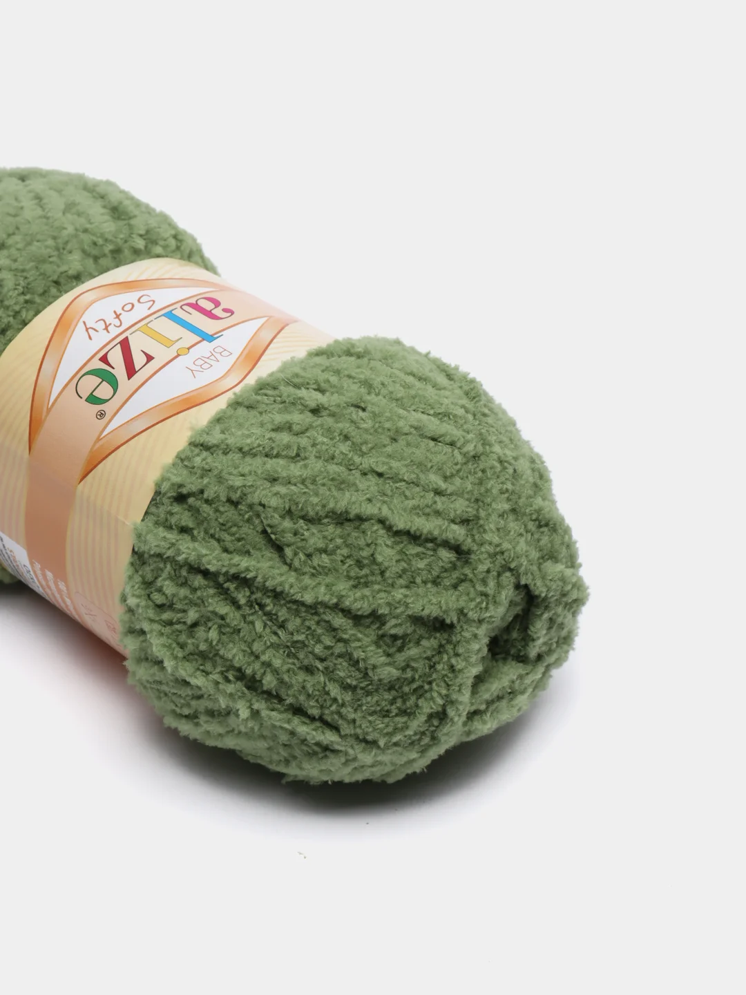 Лесной зеленый пряжа Alize Softy, 100% микрополиэстер, 50 г, 115 м