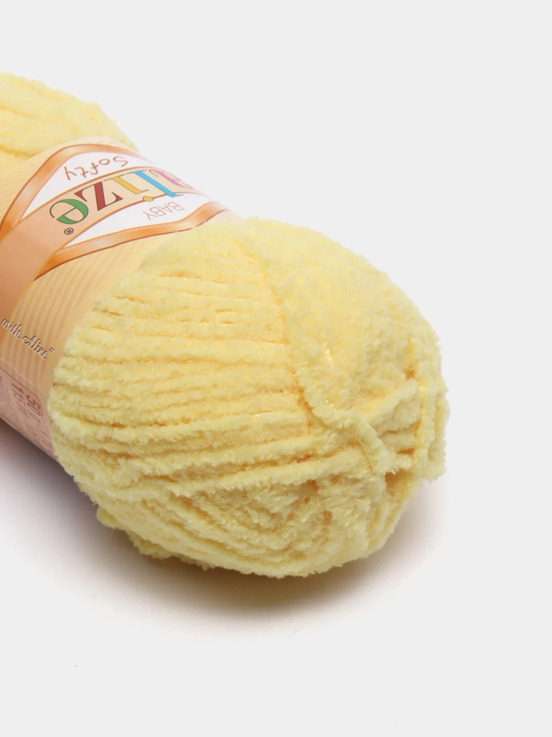 Лимонный пряжа Alize Softy, 100% микрополиэстер, 50 г, 115 м