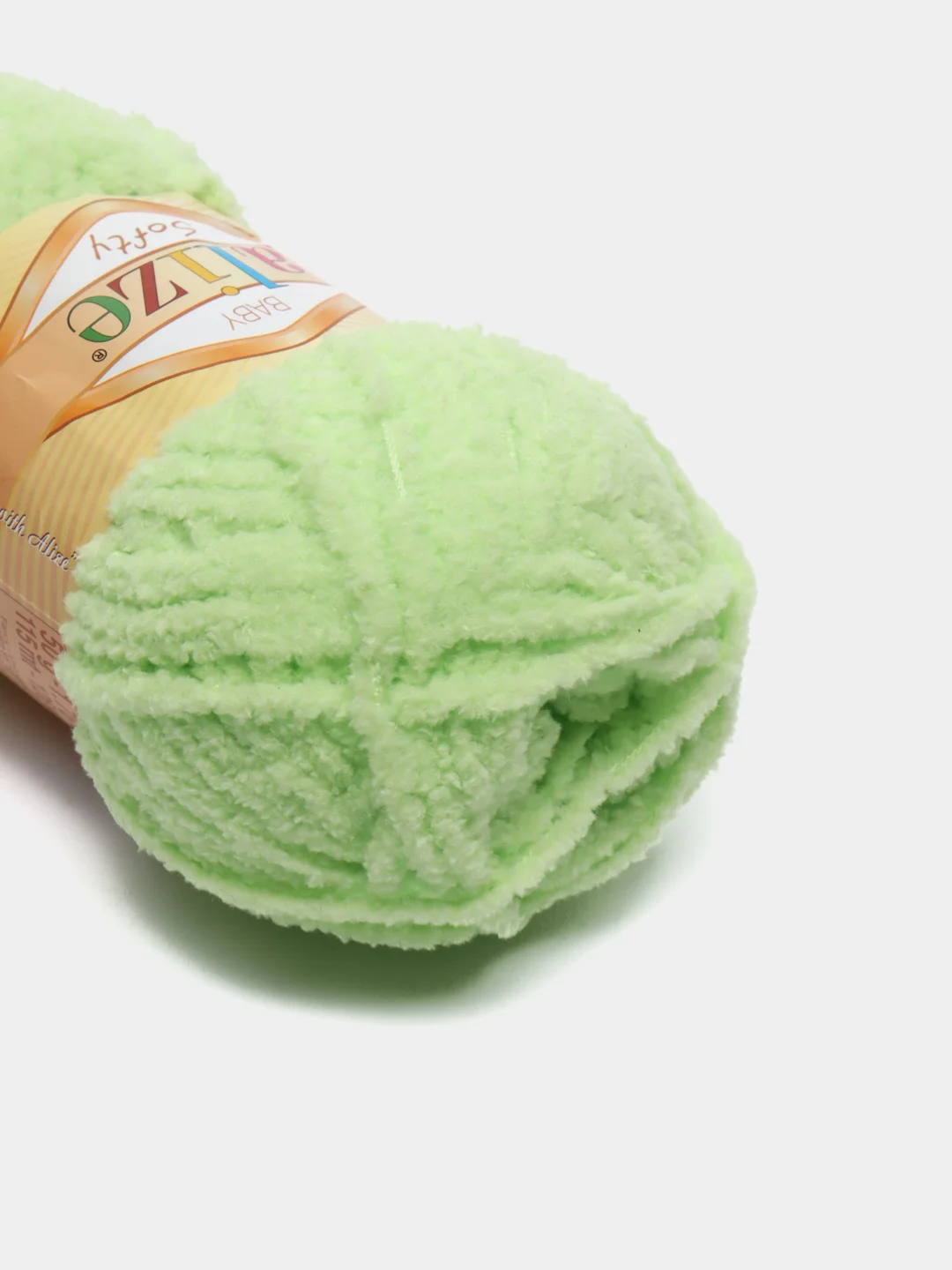 Салатовый пряжа Alize Softy, 100% микрополиэстер, 50 г, 115 м