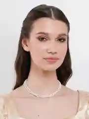 Ледяной чокер на шею, из бисера